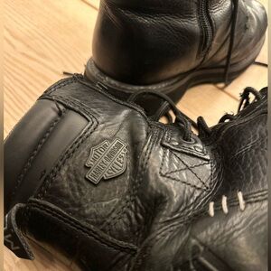 Harley Davidson Mens Riding Boot Black Leather Motorcycle Boots